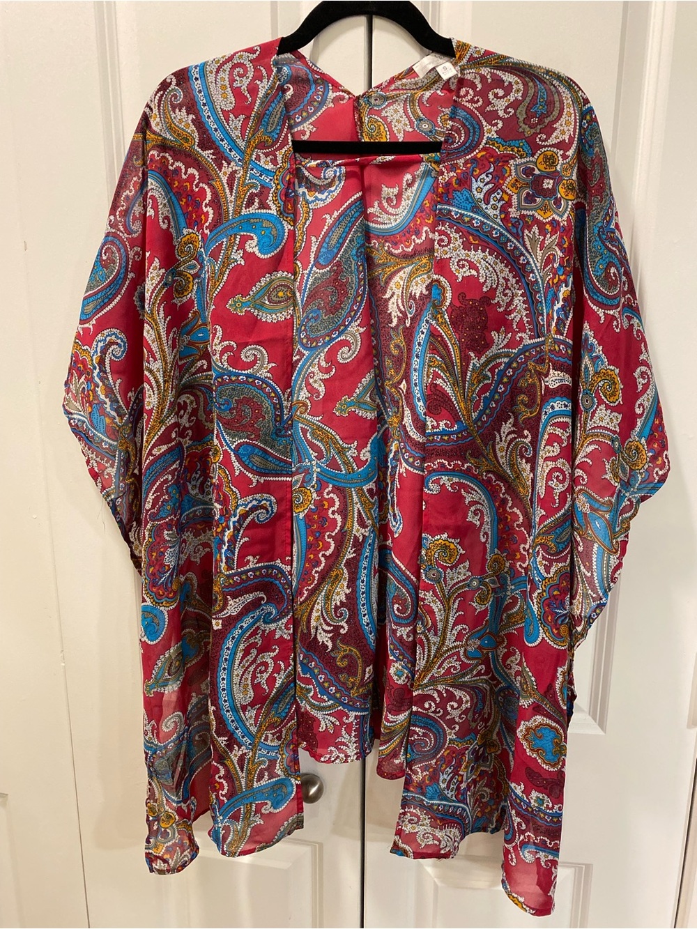 Women's Open-Front Paisley Kimono